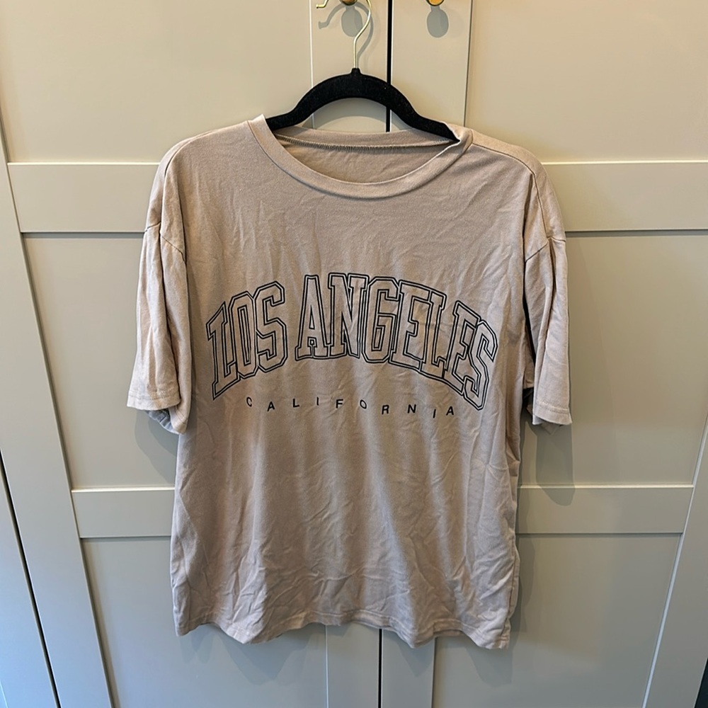 Los Angeles Graphic Beige T-Shirt